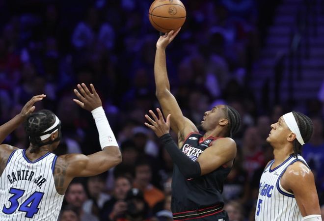 76人109-97力克魔术晋级季后赛 贝恩空砍34分难救